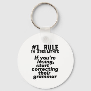 Funny Humorous Grammar Quote English Teacher Key Ring