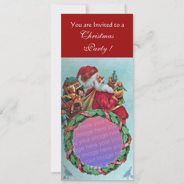 FUNNY, HUMOROUS SANTA CLAUS VINTAGE Photo Template (Front)