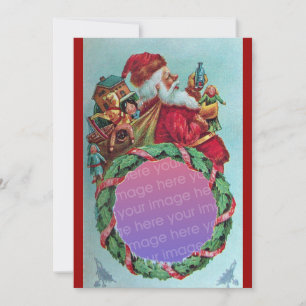 FUNNY,HUMOROUS SANTA VINTAGE Photo Template Red