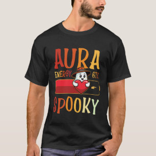 Funny Humour Aura Energy 67 Spooky Retro Cute Ghos T-Shirt