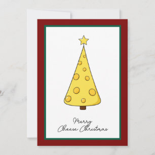 Funny Humour Cartoon Cheese Merry Christmas Holida Holiday Card