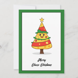 Funny Humour Cartoon Cheese Merry Christmas  Holiday Card