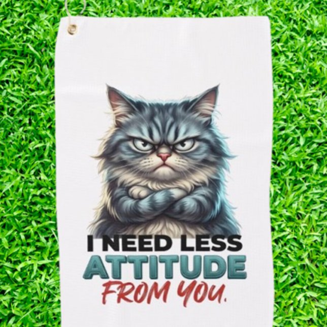 FUNNY HUMOUR CAT GOLF TOWEL (Funny Golf Cat Shirt Unisex Cat Golfer Gift)