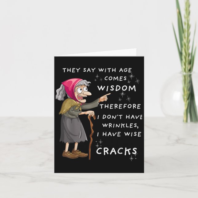 Funny Humour Halloween I Don't Have Wrinkles  Card (Front)