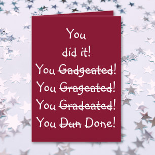 Funny Humour Misspelling Graduation Congratulation Card