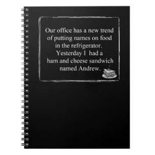 Funny Humour Notebook Office Lunch Mystery