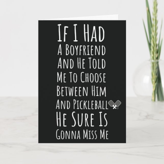 Funny Humour Pickleball Cards for Women Teen Girls (Front)