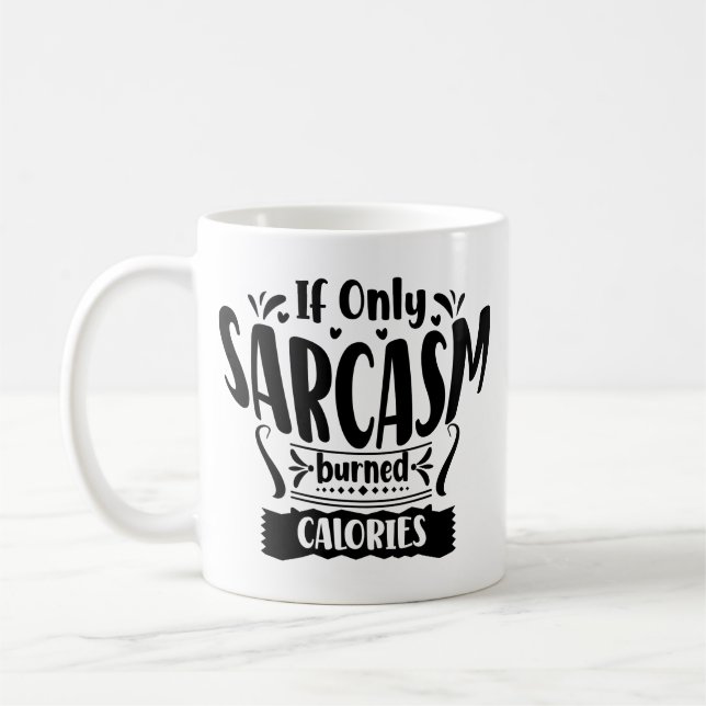 Funny Humour Sarcastic Dose Simple Bold Black Clea Coffee Mug (Left)