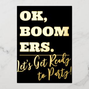 Funny Humour Sixty Seventy Eighty Birthday Foil Holiday Card