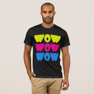 Funny humour WOW Saying Simple Typography Graphic T-Shirt