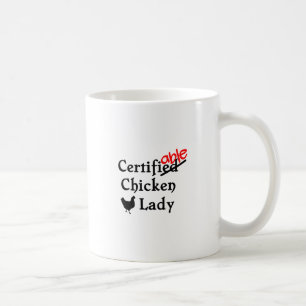 Funny Humourous Certifiable Crazy Chicken Lady Gif Coffee Mug