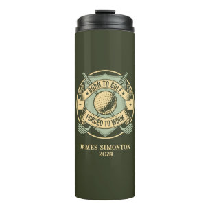 Funny Humourous Golf Quote Custom Vintage Thermal Tumbler