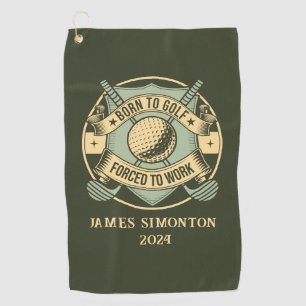 Funny Humourous Golf Quote Custom Vintage Towel
