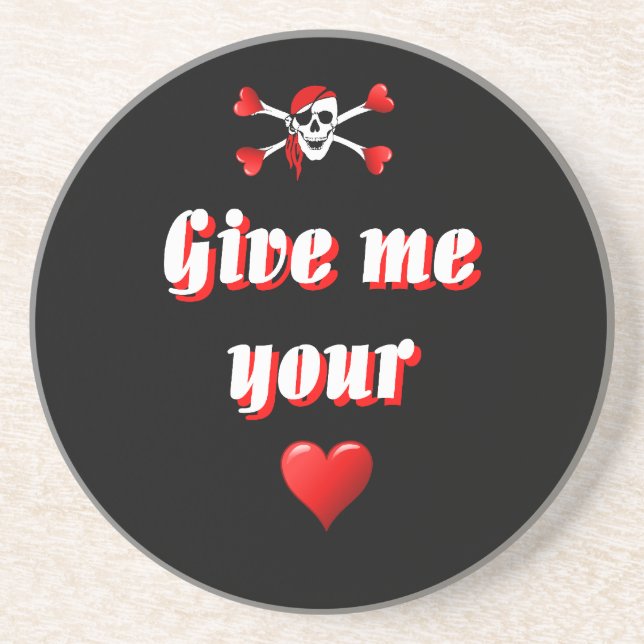 Funny humourous pirate flag coaster (Front)