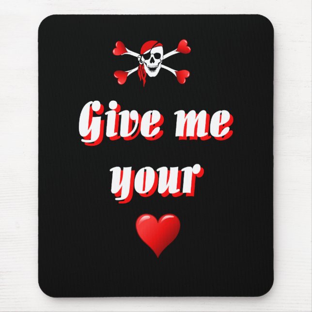 Funny humourous pirate flag mouse pad (Front)