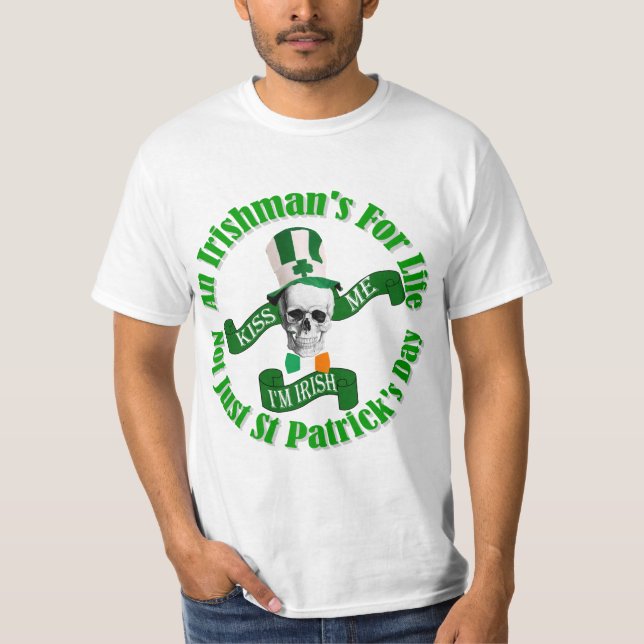 Funny humourous text St Patrick's day T-Shirt (Front)