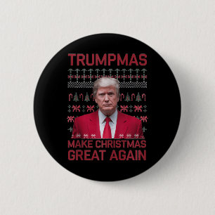 Funny Humourous Trumpmas Make Christmas Great Agai 6 Cm Round Badge