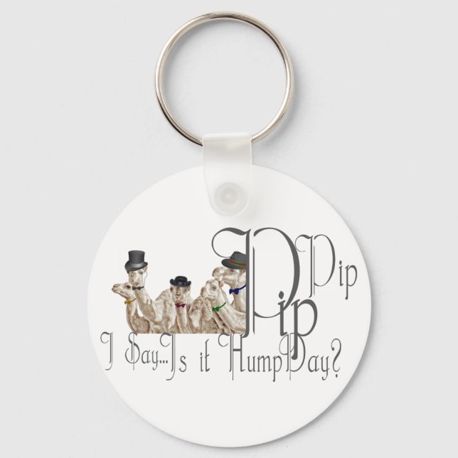 Funny Hump Day Camels  in Monocles Key Ring (Front)