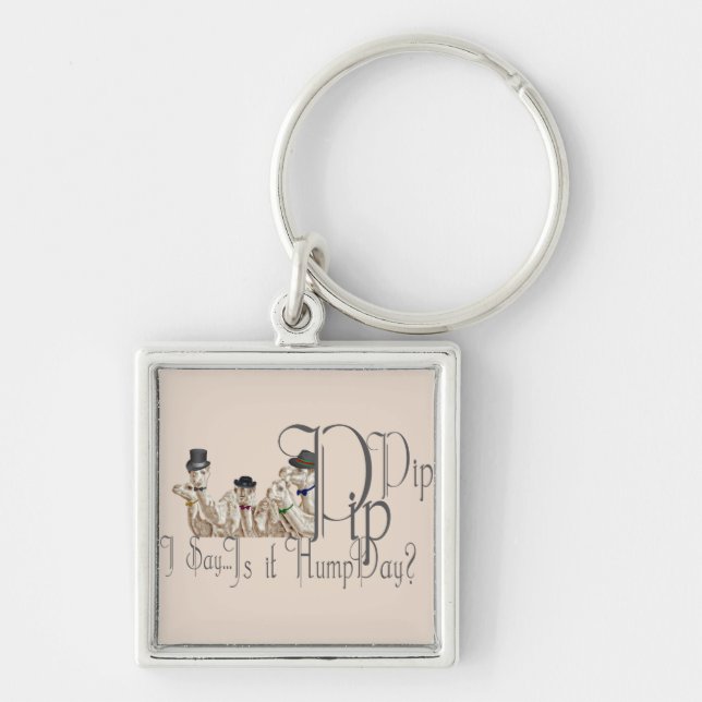 Funny Hump Day Camels  in Monocles Key Ring (Front)