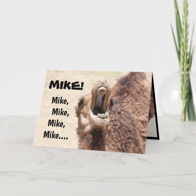 Funny Hump Day Card for Mike! (customize) (Front)