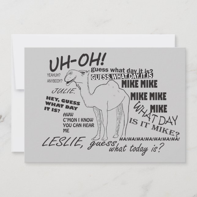 Funny Hump Day Invitation (Front)