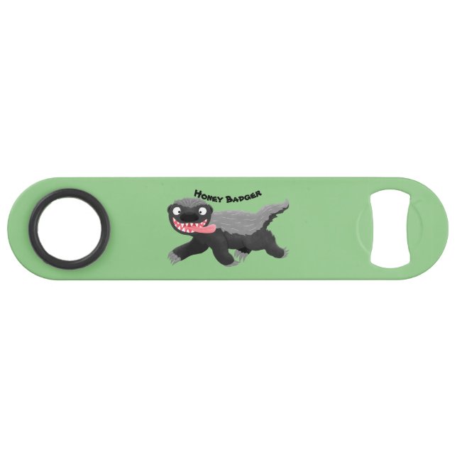 Funny hungry honey badger cartoon illustration (Front (Horizontal))