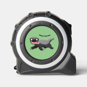 Funny hungry honey badger cartoon illustration 1