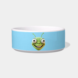 Funny Hungry Monster Green Alien Cute Pet Bowl