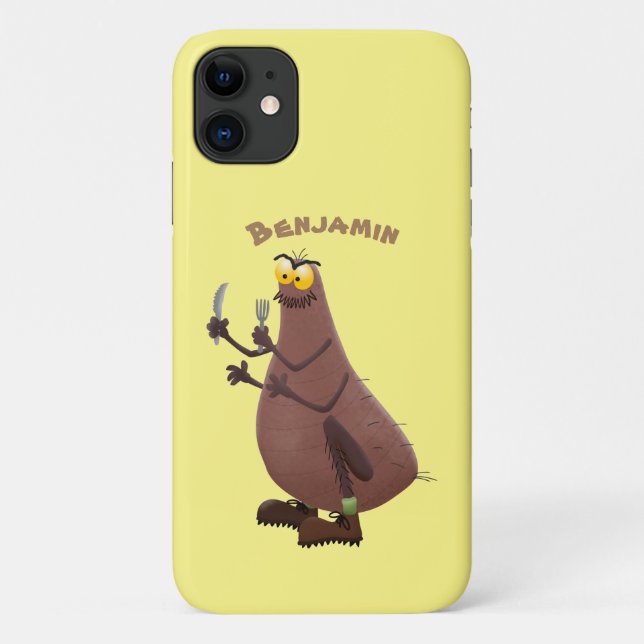 Funny hungry ugly flea cartoon Case-Mate iPhone case (Back)