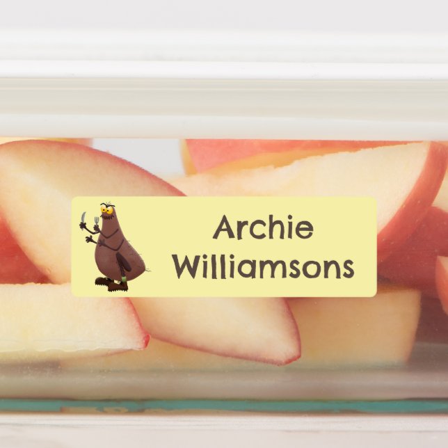 Funny hungry ugly flea cartoon personalised (Affixed)