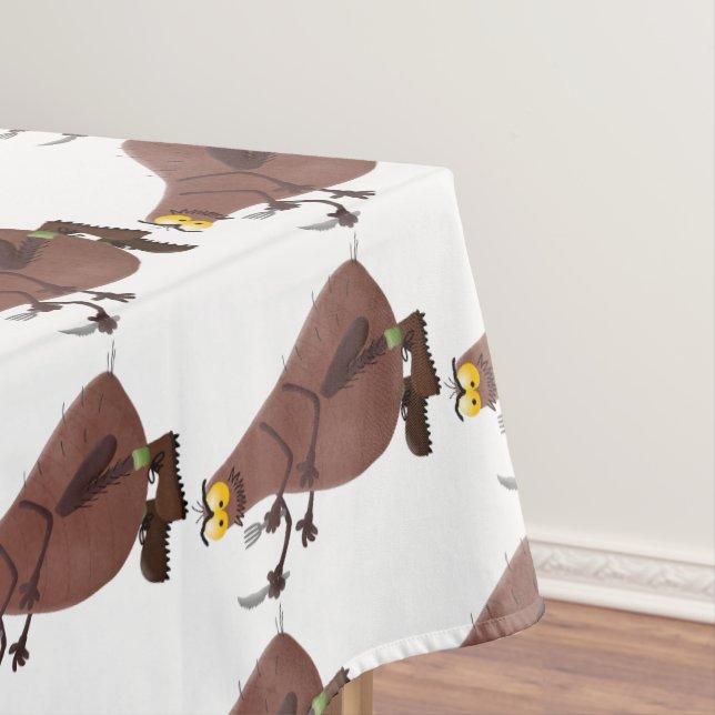Funny hungry ugly flea cartoon tablecloth (In Situ)