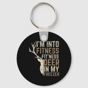 Funny Hunter Dad I'm Into Fitness Deer Freezer Hun Key Ring