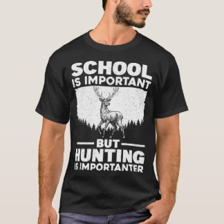 Funny Hunting Art For Boys Men Deer Hunter Wildlif T-Shirt