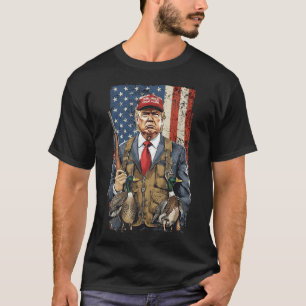 Funny Hunting Duck Trump Camo Hunting Hello T-Shirt