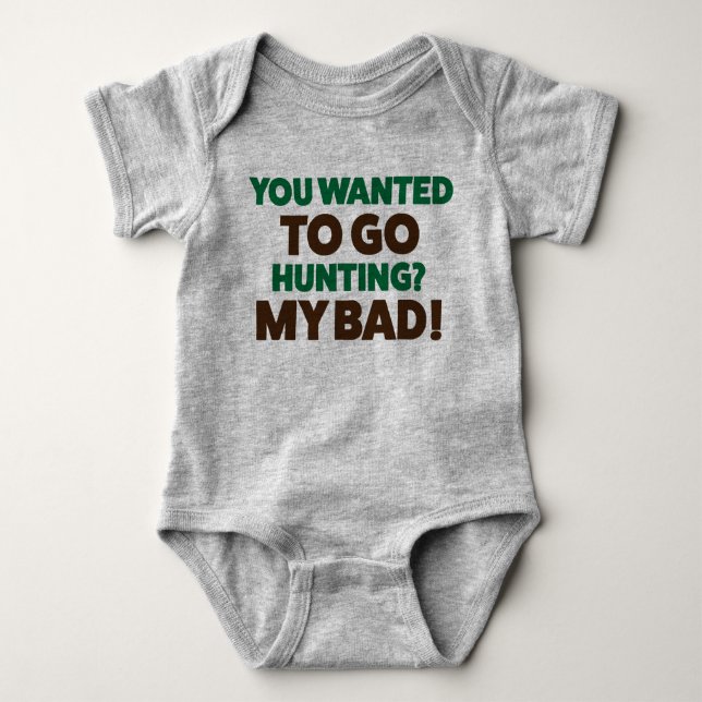 Funny Hunting Jersey Bodysuit for Baby (Front)