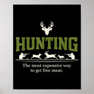 Funny Hunting Quote Men Wildlife Outdoors Meat Jok Poster