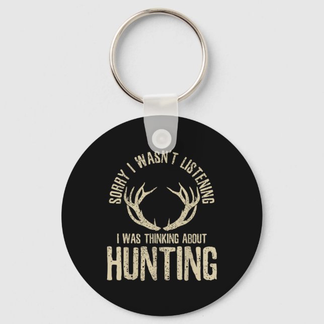 Funny Hunting Quote Saying Deer Venison Elk Hunter Key Ring (Front)