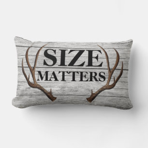 Funny Hunting Size Matters Lumbar Cushion