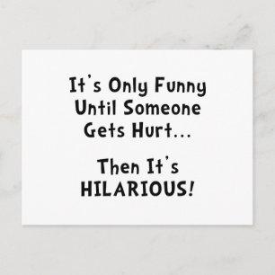 Funny Hurts Postcard