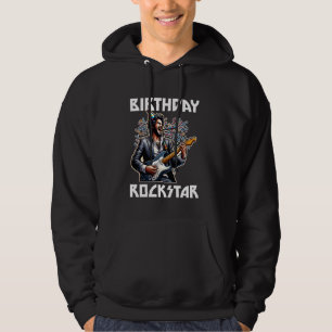 Funny Husband Birthday Rockstar Birthday Gift Grap Hoodie