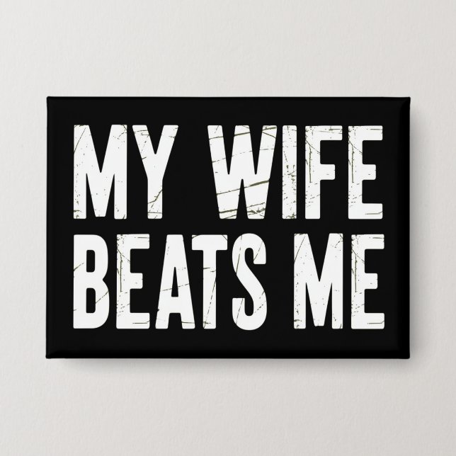 Funny Husband Birthday Sarcastic My Wife Beats Me  (Front)