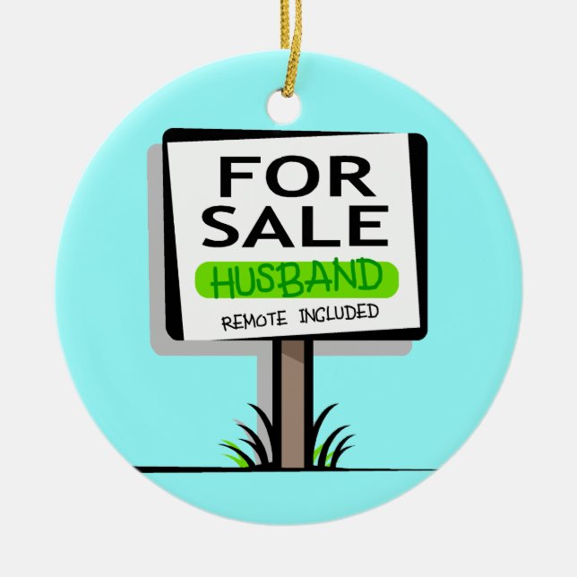 Funny Husband Christmas Ornament (Front)