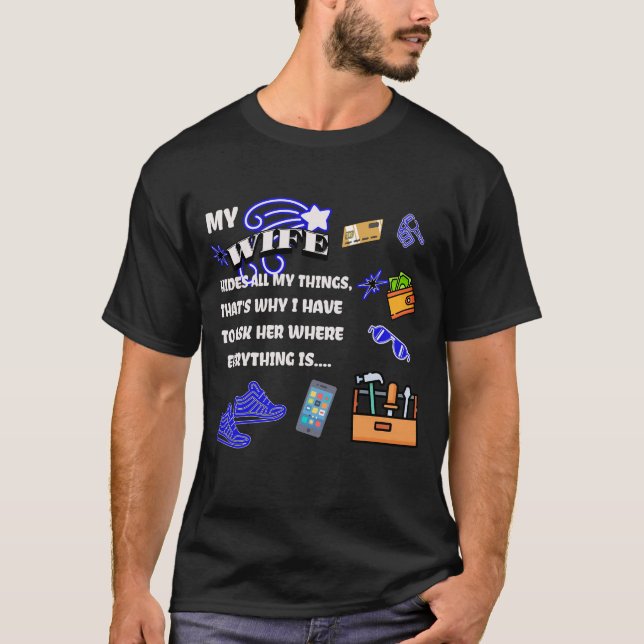 Funny Husband Handyman Birthday shirt from Wife (Front)