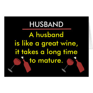 Funny Husband Wine Card