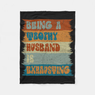 Funny Husbynd Wife Marriage Humour Husbynd Happy F Fleece Blanket