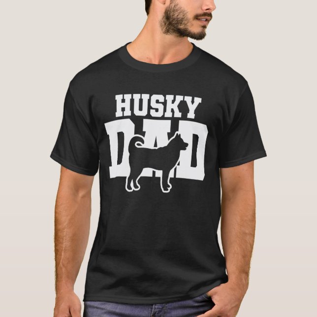 Funny Husky Dad T-Shirt (Front)
