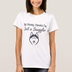 Funny Husky Dog Snuggler T-Shirt