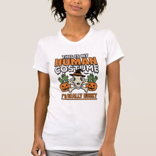 Funny Husky Human Costume Halloween Dog Shirt Desi