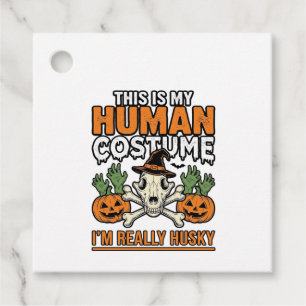 Funny Husky Human Costume Halloween Dog Shirt Desi Favour Tags