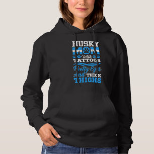 Funny Husky Mum Fitted Hoodie